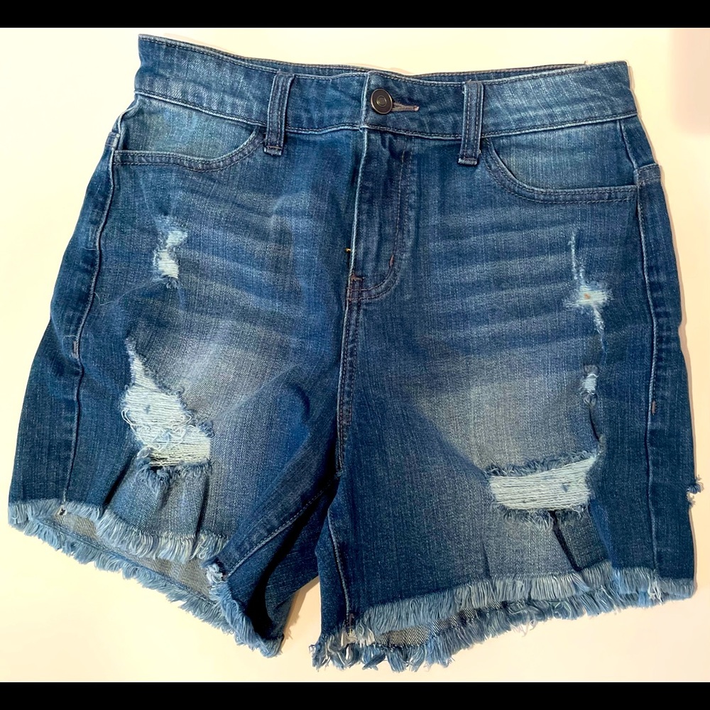 New! Slashed Jean Shorts